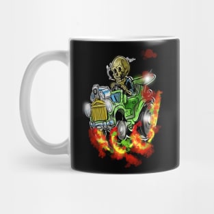 Crazeee grim reaper in a hotrod Mug